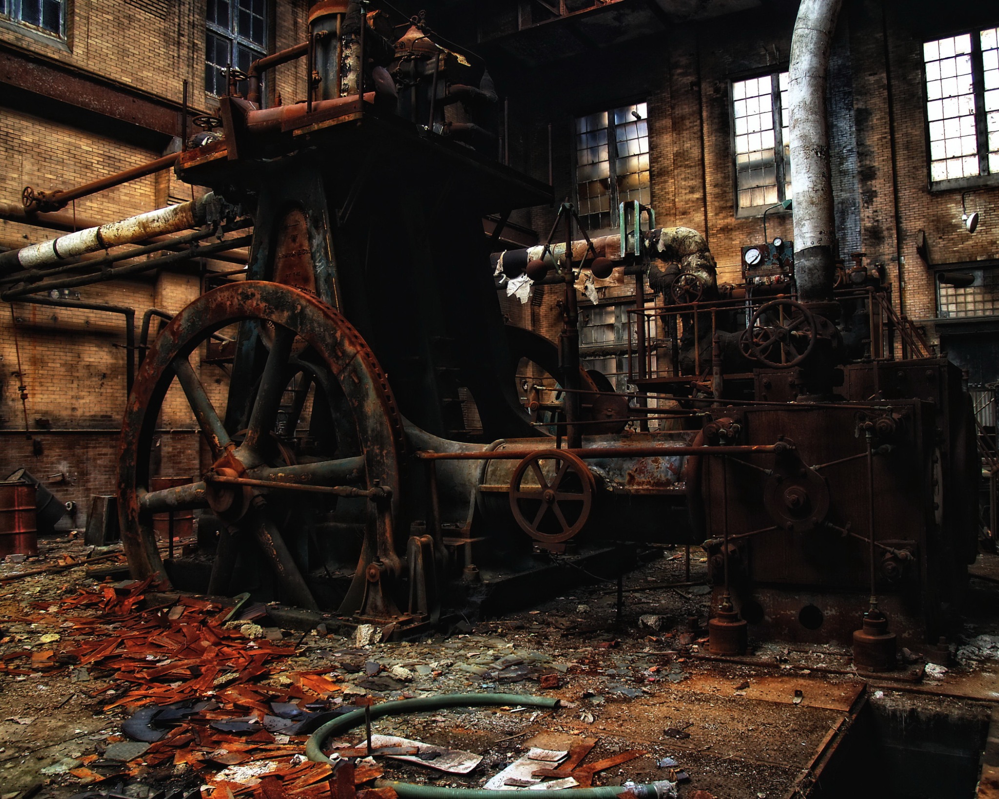 Abandoned factory machinery